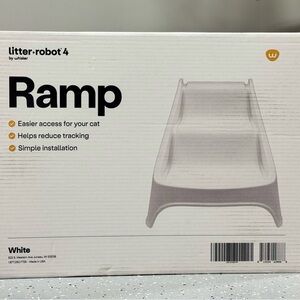 NEW Litter-Robot 4 Ramp by Whisker, White-CAT RAMP , Non-Slip Rubber Feet.